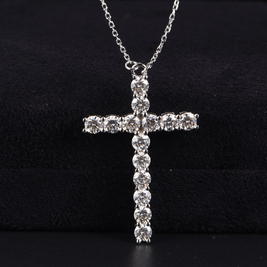 Moissanite Cross Necklace